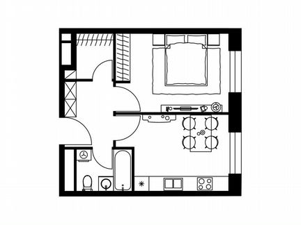 1-к апартаменты, 41.4 м², 4/33 эт.