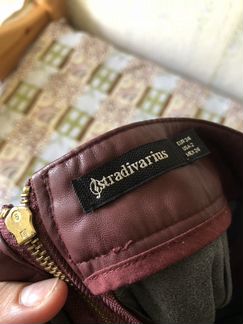 Юбка кожаная эко кожа бордо