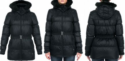Женский пуховик Adidas J long djkt. Цвет черный