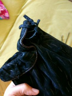 Кожаная замшевая черная куртка