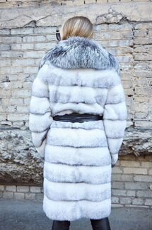 Шуба норковая + чернобурая лиса Bluck cross