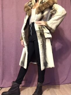 Норковая шуба+ песец