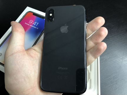 iPhone X Space Gray 64Гб(Отличное состояние/Ростес