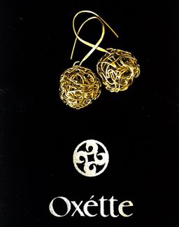 Серебряные серьги Oxette с позолотой
