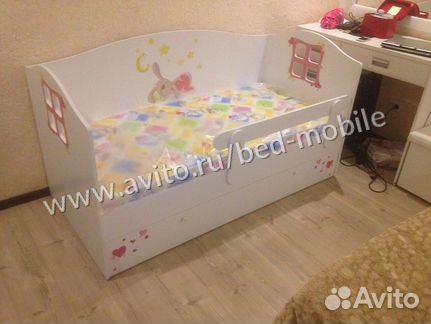 Детская кровать домик Клюква Зайка