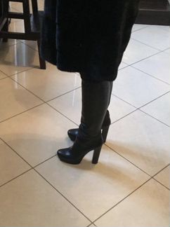 Сапоги Marni чёрные кожаные