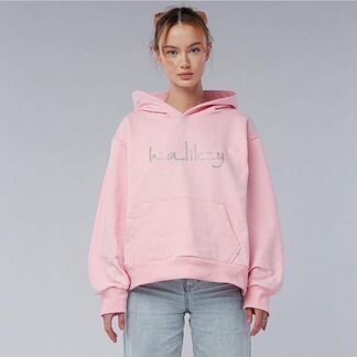 Pink Swarovski Arabic Logo Hoodie