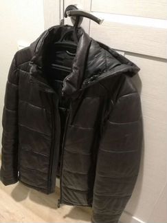 Кожаная куртка пуховик