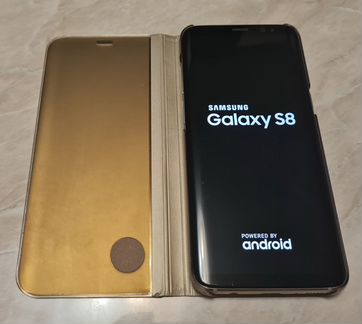 Samsung Galaxy S8 желтый топаз + чехол