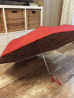 Зонт Madeleine красный - леопард автомат