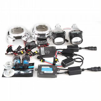 Биксеноновые линзы (комплект) с ангельскимим глазк