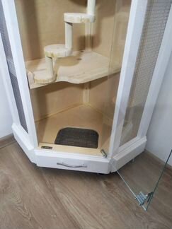 Угловая клетка, вольер, витрина для белки, ласки