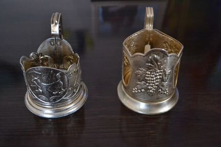 Пара подстаканников(алюминий) СССР