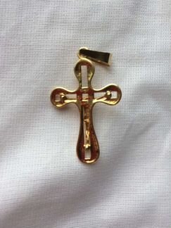 Крест монолит золотой