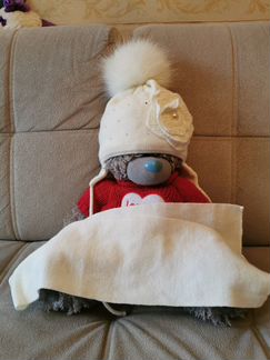 Комплект шапка, шарф зимний р46