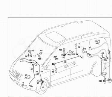 Датчик абс передний для Mercedes W639