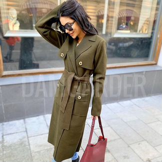 Пальто облегчённое хаки