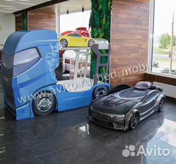 Пластиковая кровать NEO бмв графит