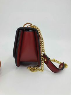 Женская сумка Dolce Gabbana кожа на цепочке бордо