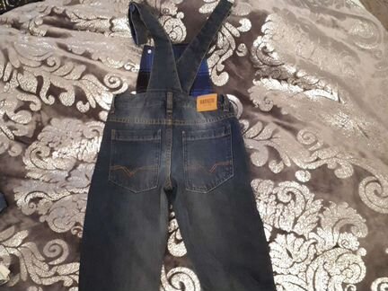 Джинсовый комбинезон 110/ куртка 110-116