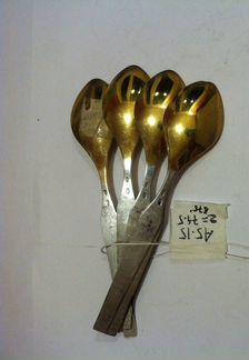 Ложки серебряные кофейные чайные 5 шт., 875 проба