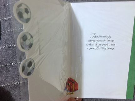 Футболисту новая открытка в упаковке