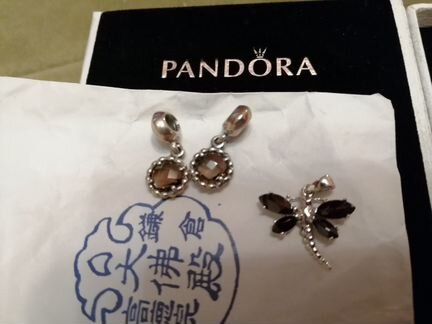 Комплект Murano, шармы Pandora, серебро