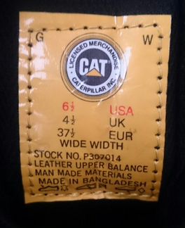 Ботинки женские Caterpillar чёрные, новые, 37,5