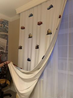 Детские шторы тачки