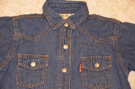 Джинсовая рубашка Германия 68 см