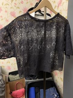 Блузка zara кружевная
