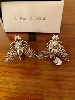 Anne Fontaine. Женские серебренные запонки в виде