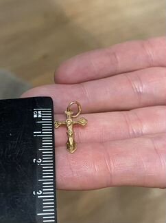 Золотой крестик, новый, детский