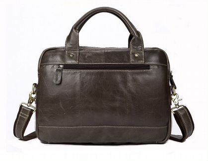 Мужская кожаная сумка А4 для ноутбука новая LB135