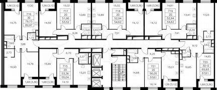 3-к квартира, 83 м², 17/22 эт.