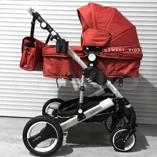 Трансформер коляска 2в1 Белеко/Барс красная