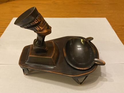 Пепельница Нефертити СССР Бронза