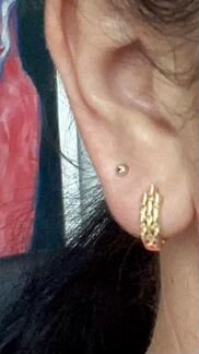 Серьги из желтого золота 585 пробы