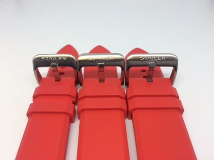 Ремешок натуральный Красный каучук Stailer 3 видов