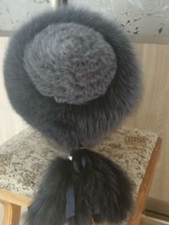 Шапка зимняя стриженная норка с песцом