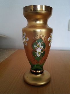 Ваза для цветов 19 см из богемского стекла