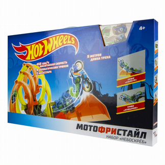 Автотрек Hot Wheels Мотофристайл (2 инерционных мо